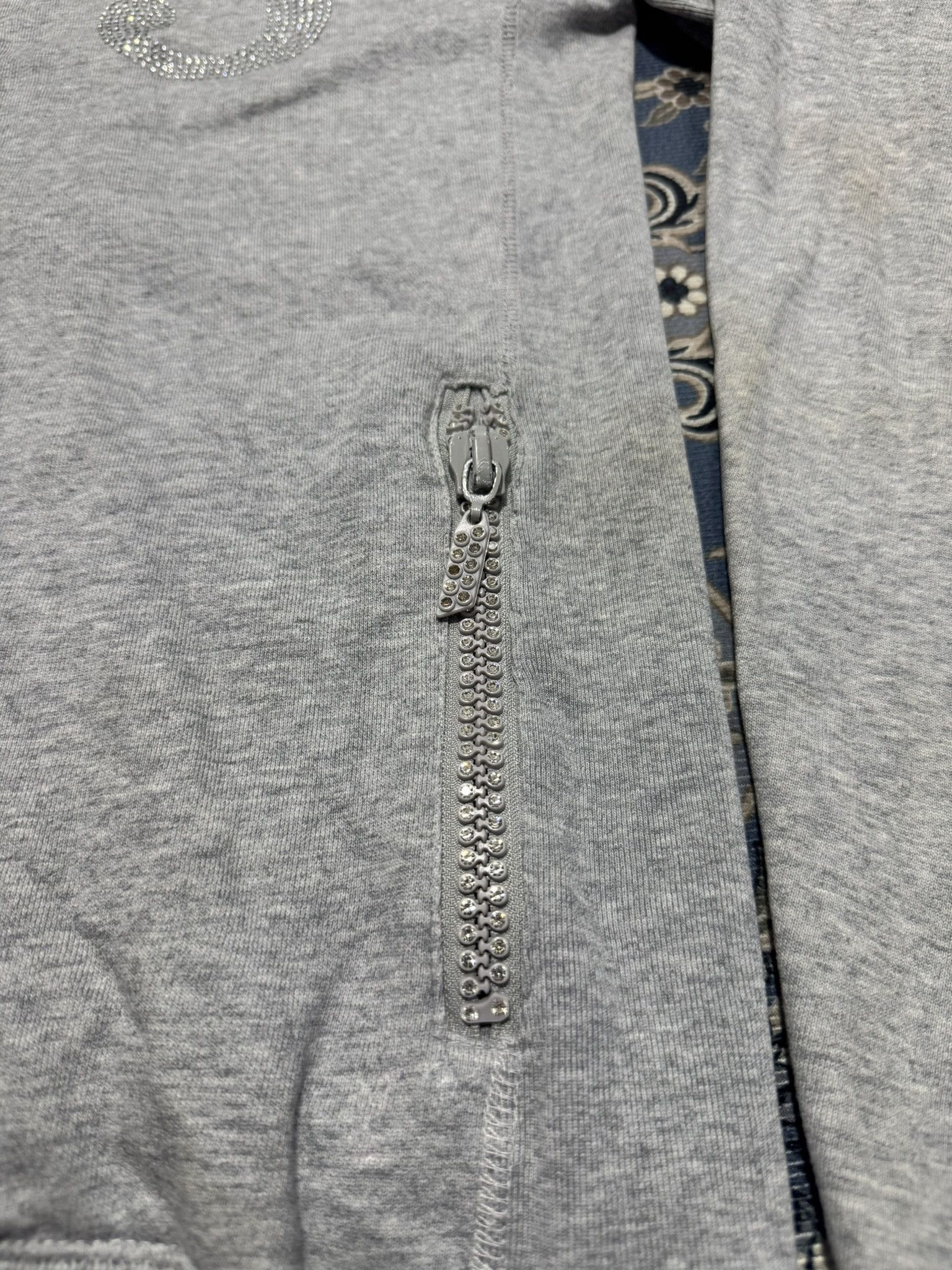 Hysteric Glamour × Japanese Brand 11PIU 1 UGUALE 3 Number Nine Relax Rhinestone Hoodie Size US XL / EU 56 / 4 - 8 Thumbnail