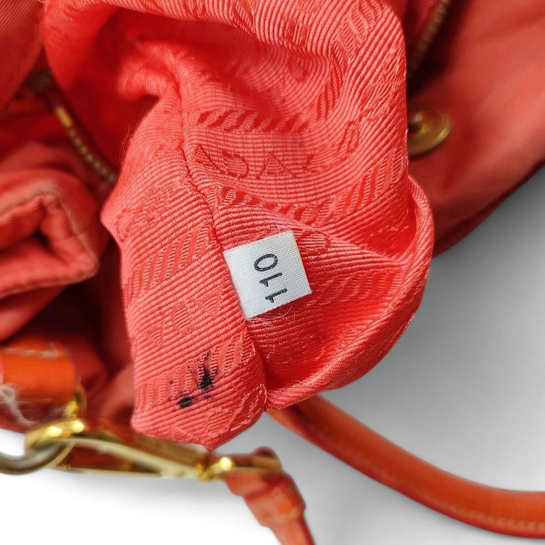 Prada Prada - Bomber Tessuto 2way Handbag Orange Pink Nylon Size ONE SIZE - 10 Thumbnail