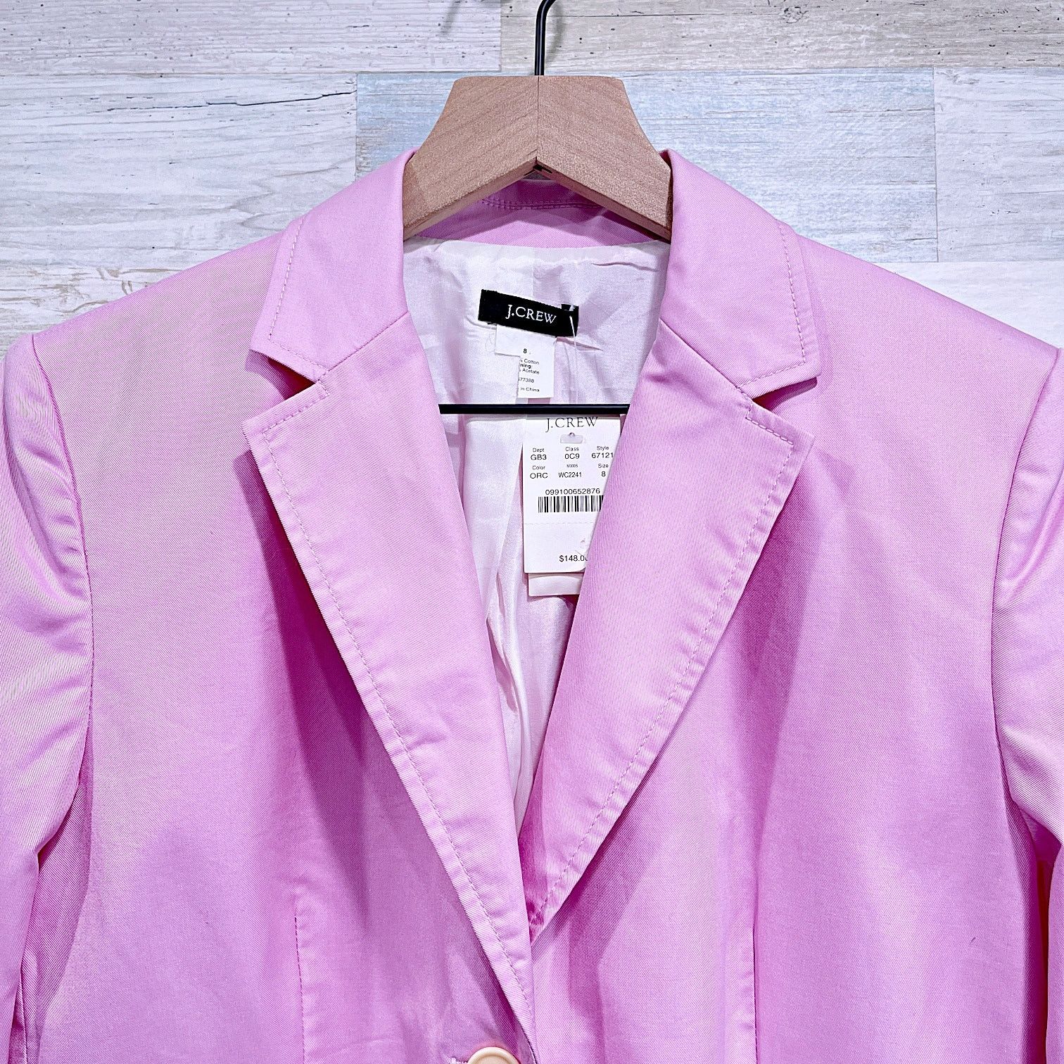J.Crew J CREW Cotton Schoolboy Blazer Pastel Pink Preppy Womens 8 Size M / US 6-8 / IT 42-44 - 2 Thumbnail