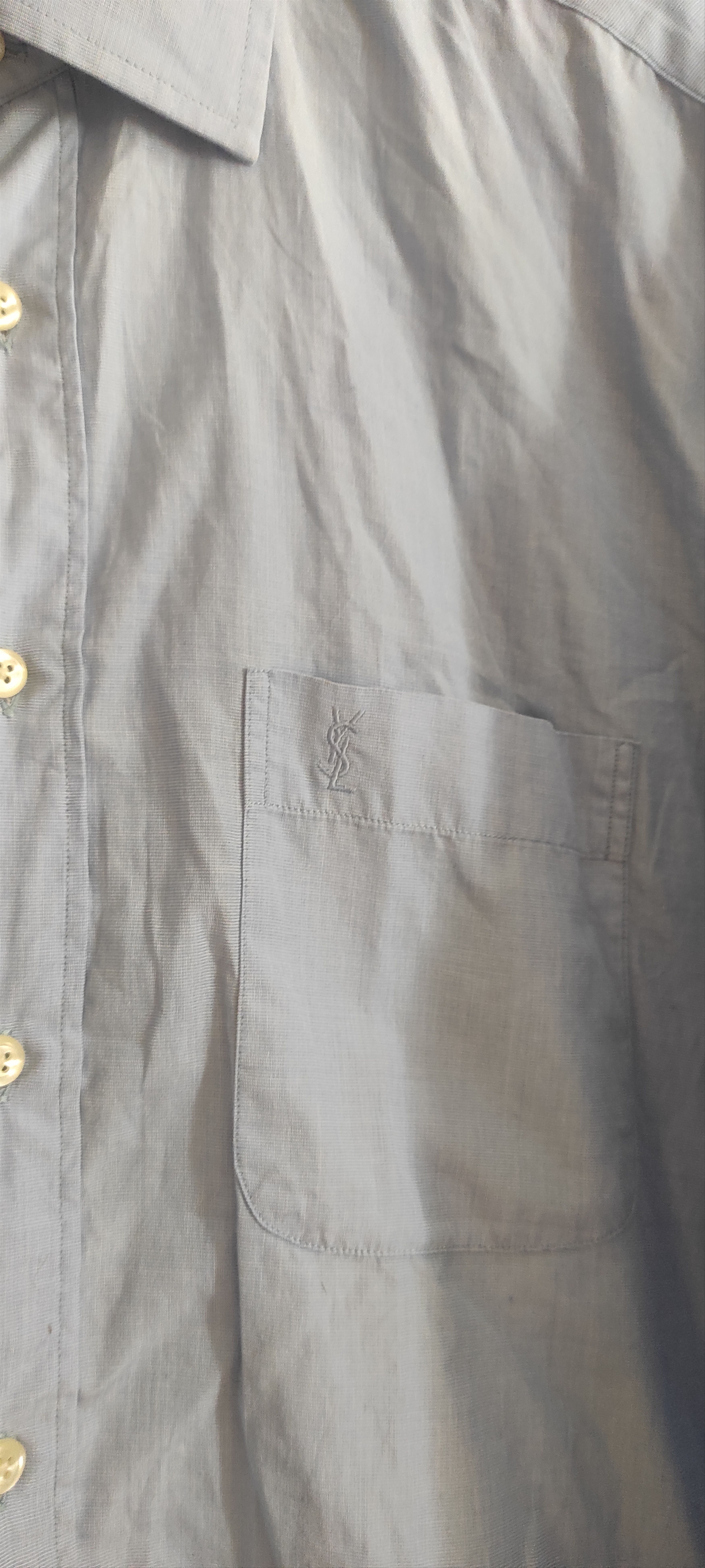 Saint Laurent Paris × Yves Saint Laurent Yves Saint Laurent Mens Sky Blue Dress Shirt Size XL Size US XL / EU 56 / 4 - 3 Thumbnail