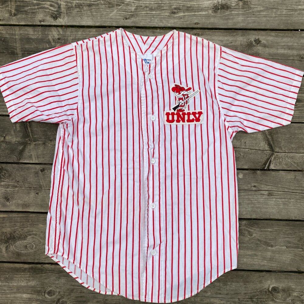Chalk Line × MLB × Vintage Vintage 90s Chalk Line UNLV Pinstripe Baseball Jersey Spell Size US L / EU 52-54 / 3 - 3 Thumbnail