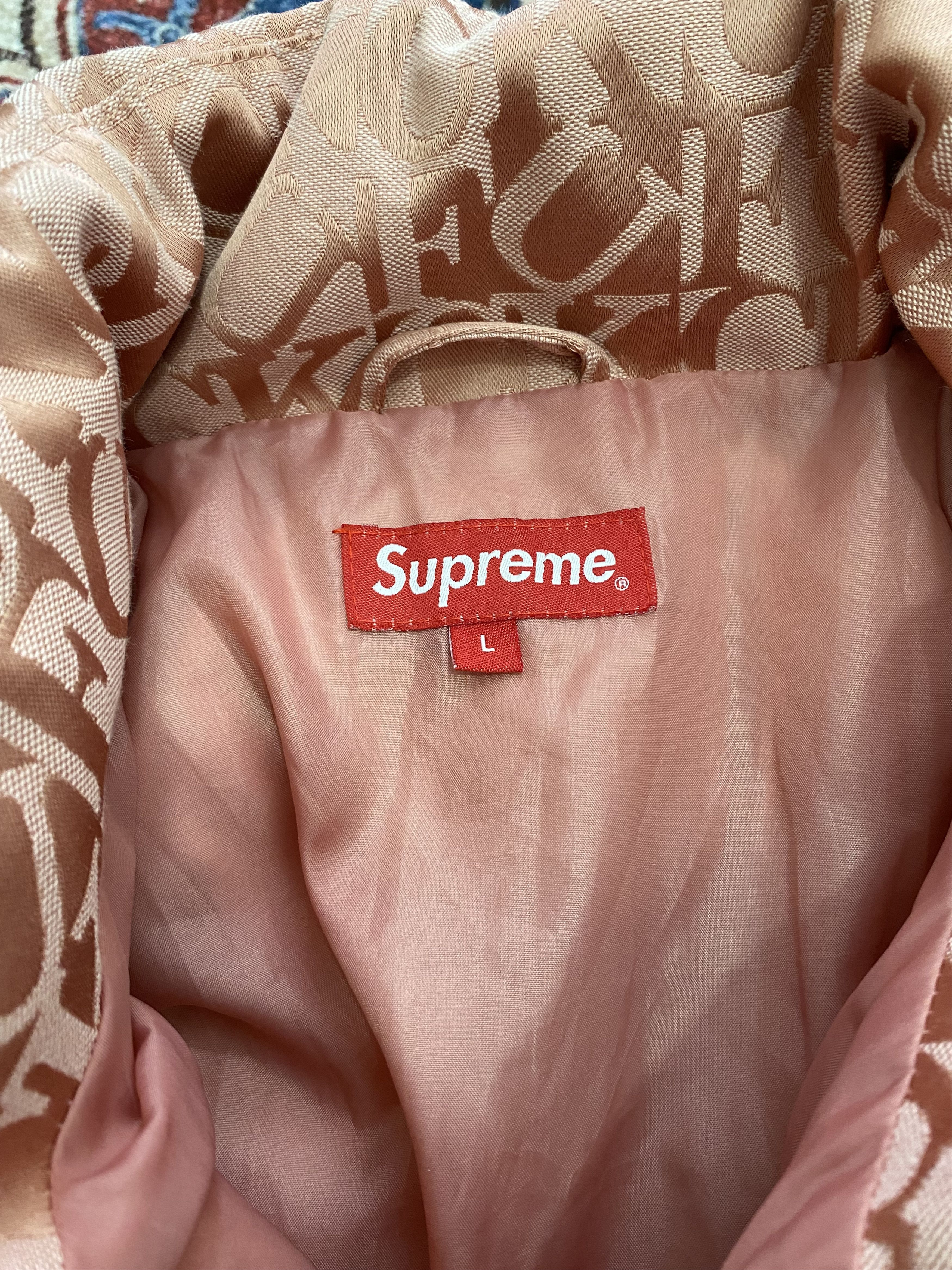 Supreme FW17 Supreme Fuck Jacquard Puffy Jacket Size US L / EU 52-54 / 3 - 3 Thumbnail