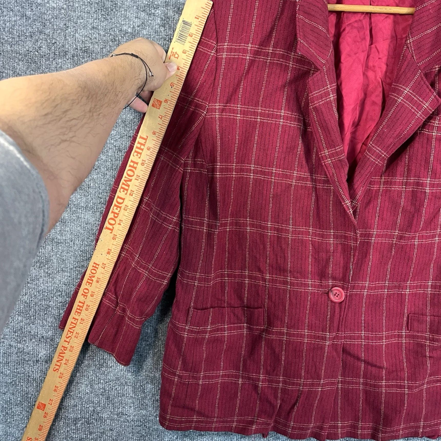 Pendleton VINTAGE Pendleton Blazer Coat Jacket Womens XL Red Plaid 100% Wool 49er Pockets Classic Button Size XL / US 12-14 / IT 48-50 - 7 Thumbnail