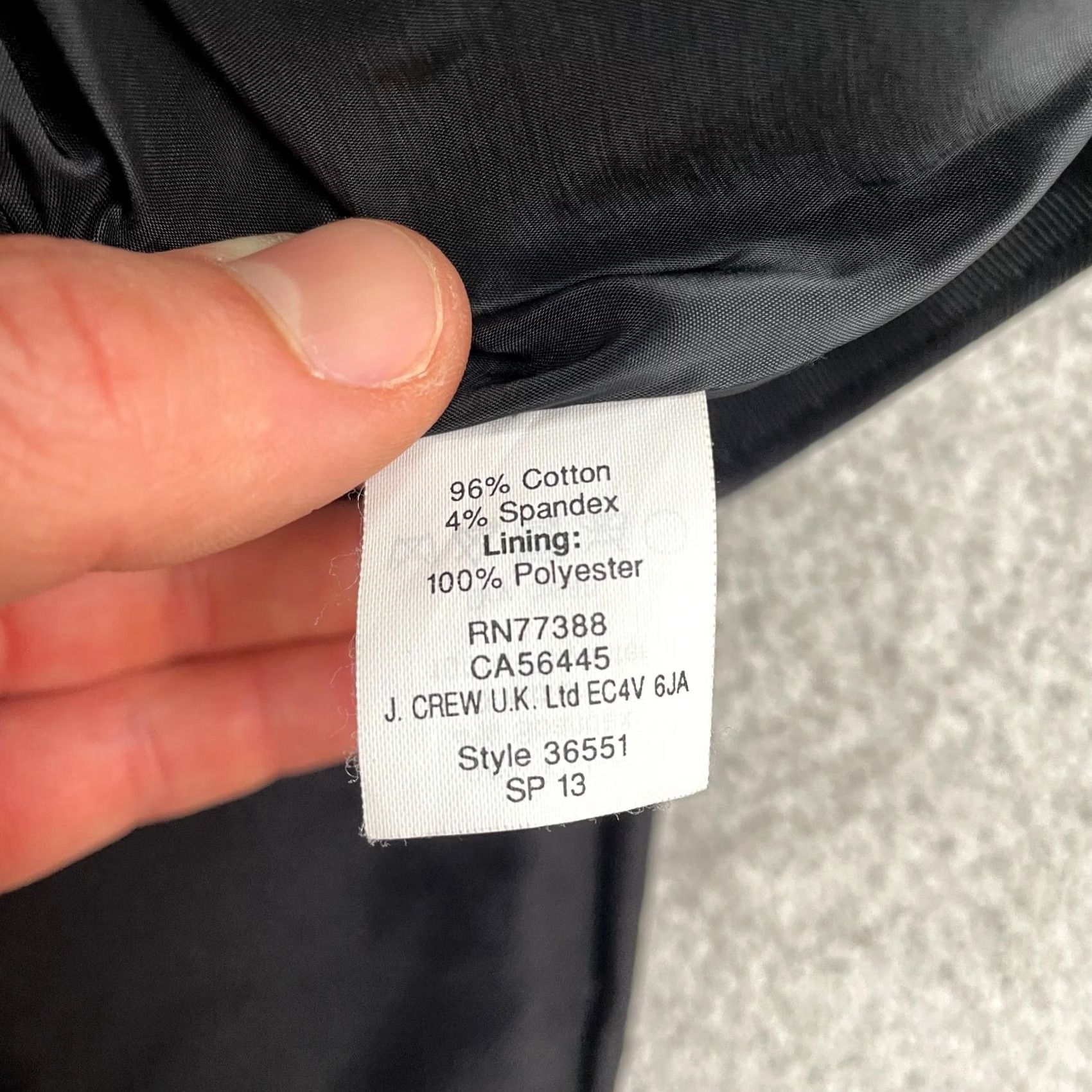J.Crew J.CREW Skirt Women Black Knee Length Straight Pencil Lined Twill Classic 00 Size 24" / US 00 / IT 34 - 5 Thumbnail