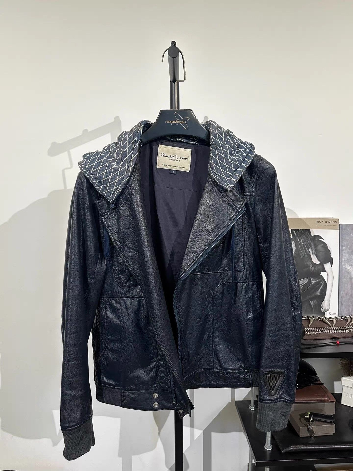 Undercover Undercover Leather Hooded Moto Jacket K35 Size US L / EU 52-54 / 3 - 1 Thumbnail