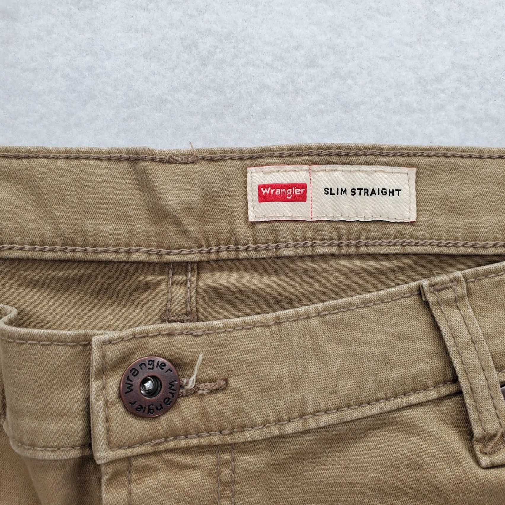 Wrangler Wrangler Pants Mens 40x30 Khaki Slim Straight Five Star Flex Stretch Twill NWT Size US 40 / EU 56 - 4 Thumbnail