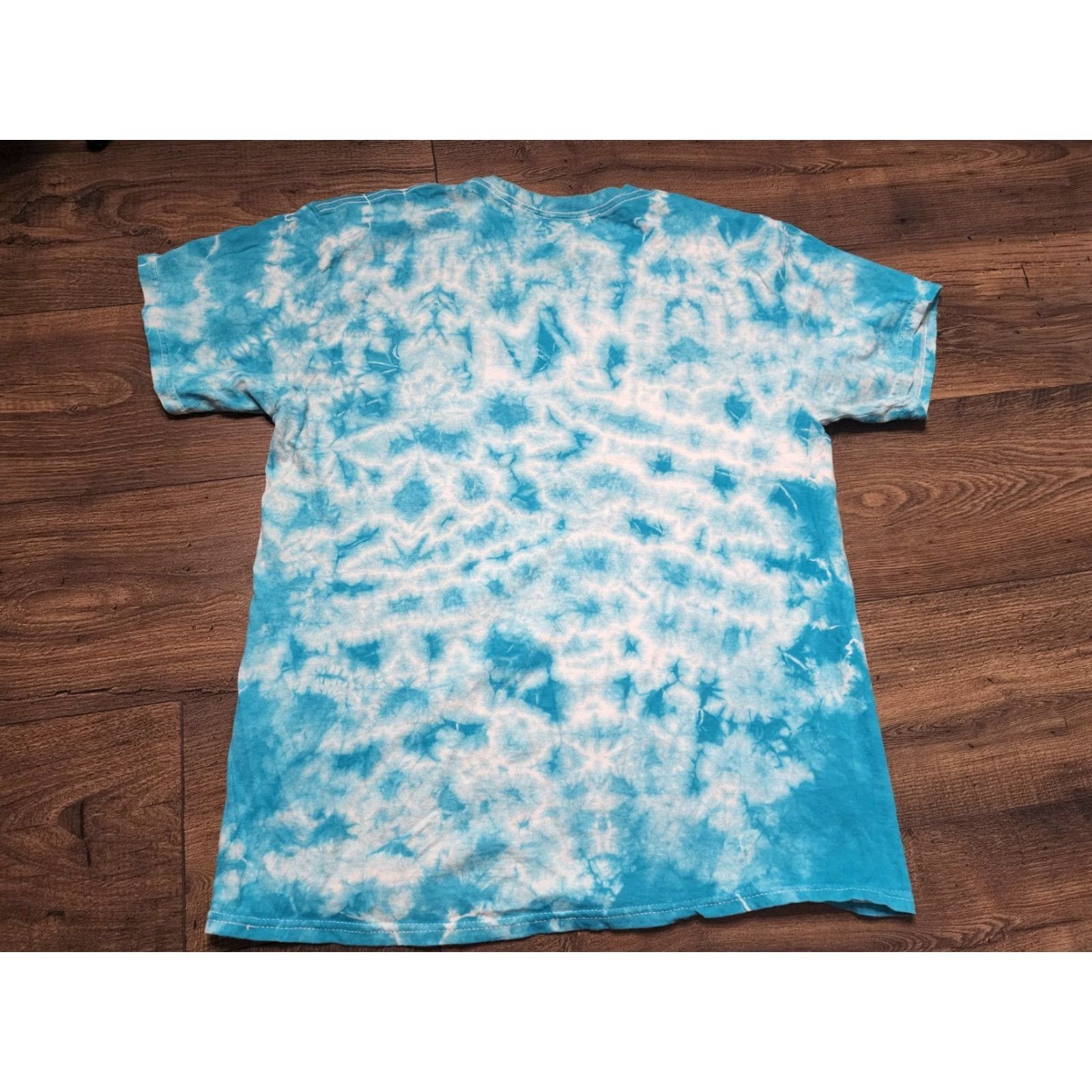 Vintage Mens Pink Floyd Tie Dye T-Shirt Band Tee L Blue Short Sleeve Crew Neck 90s Music Big Graphic Mens Size US L / EU 52-54 / 3 - 2 Thumbnail