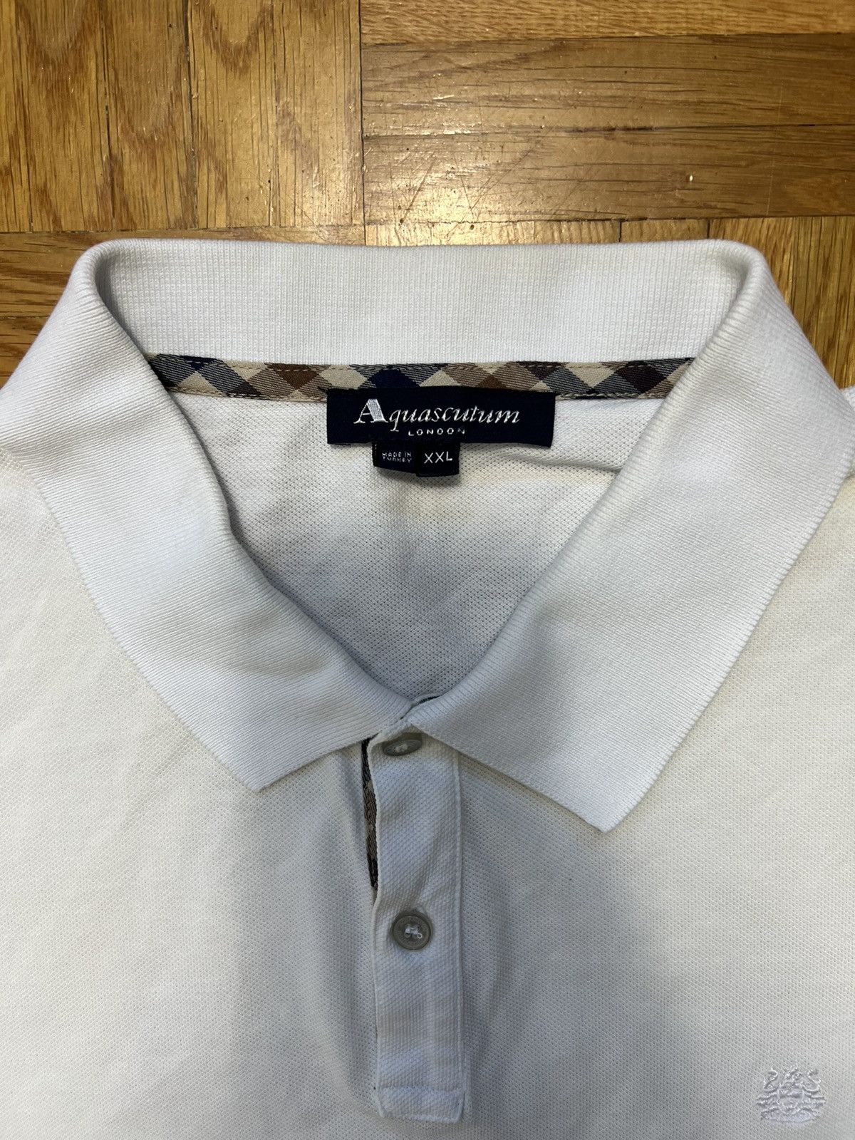 Aquascutum Polo Shirt Aquascutum London white small logo Size US XL / EU 56 / 4 - 3 Thumbnail