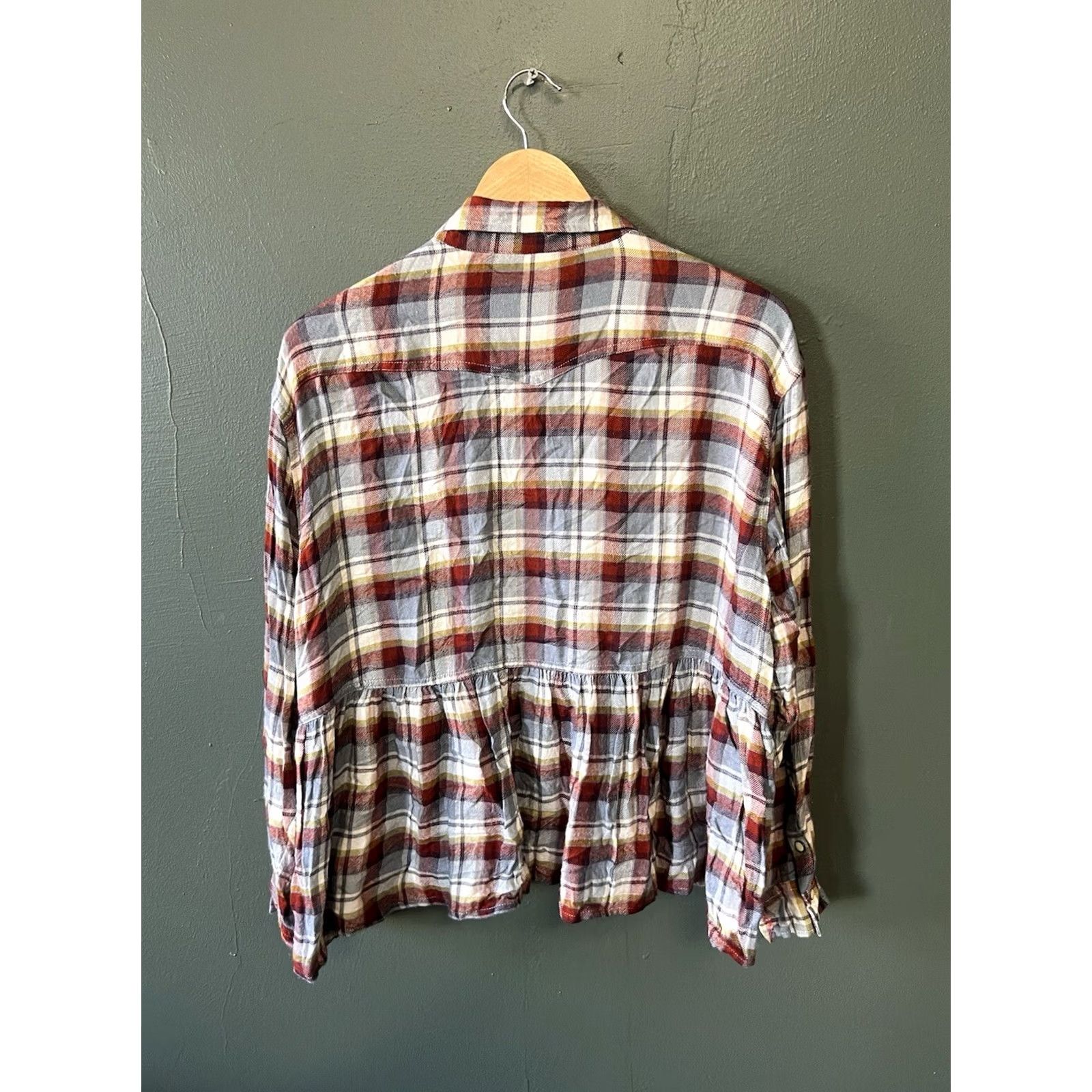 Lucky Brand Lucky Brand Womens Multicolor Plaid Long Sleeve Snap Up Size XL Double Pocket Shirt Size XL / US 12-14 / IT 48-50 - 2 Thumbnail