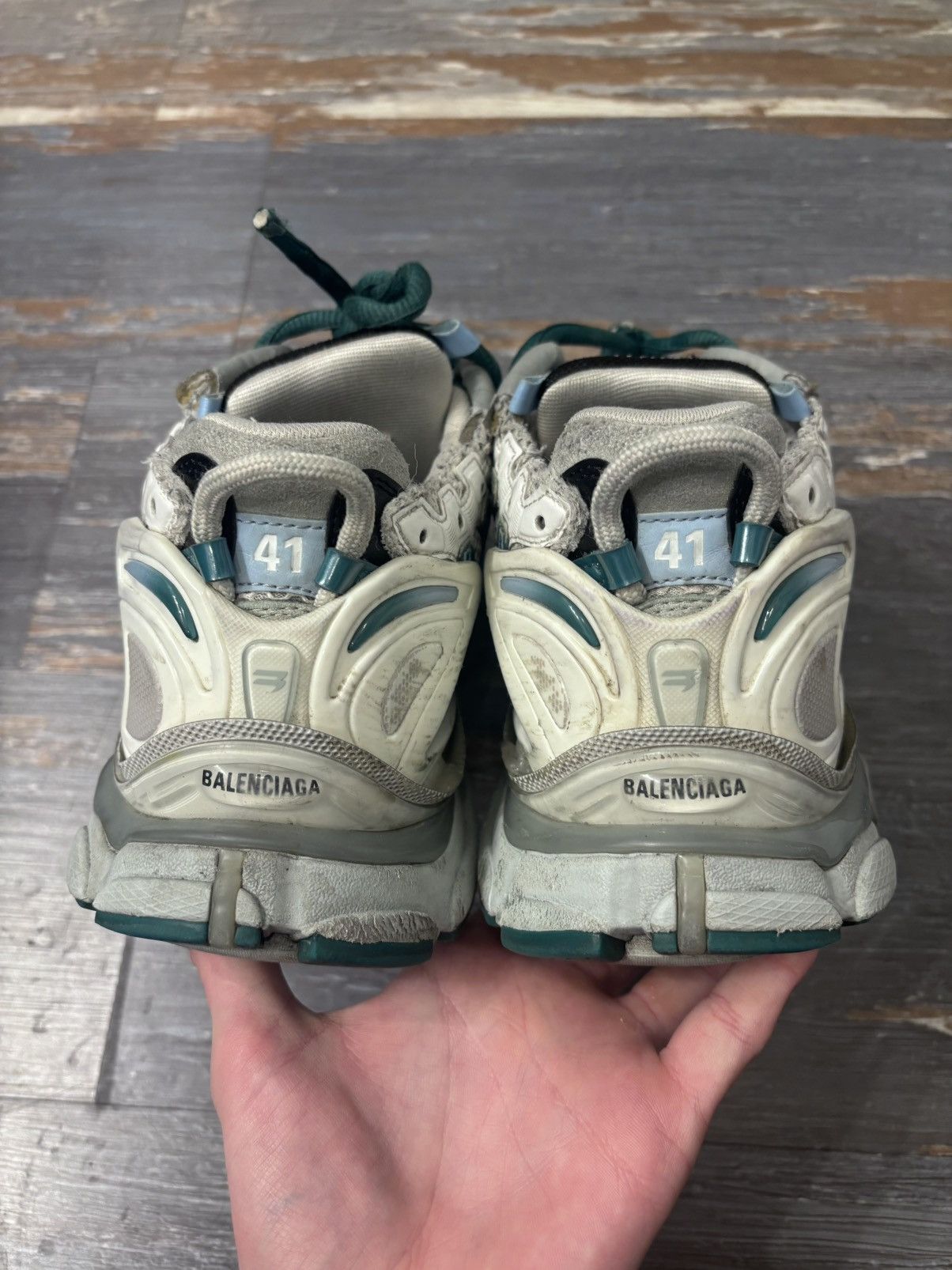 Balenciaga Balenciaga Runner Teal Blue Size US 9 / EU 42 - 4 Thumbnail