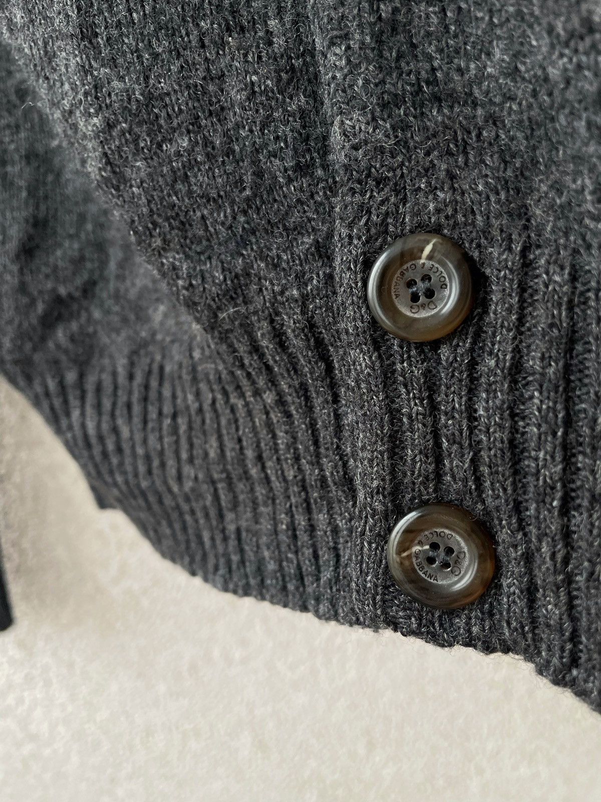 Dolce & Gabbana Dark gray men's woollen cardigan Dolce & Gabbana Size L-XL Size US L / EU 52-54 / 3 - 4 Thumbnail