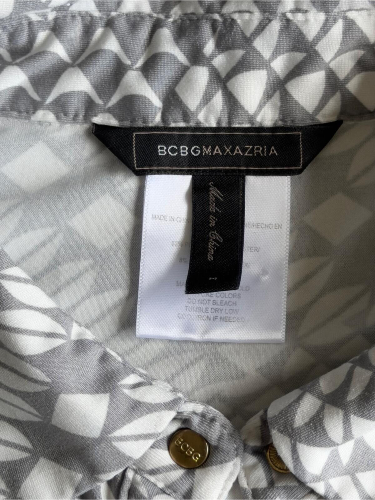 Bcbgmaxazria bcbgmaxazria / Button Up Blouse Cami / Geo Print Medium Size M / US 6-8 / IT 42-44 - 10 Thumbnail