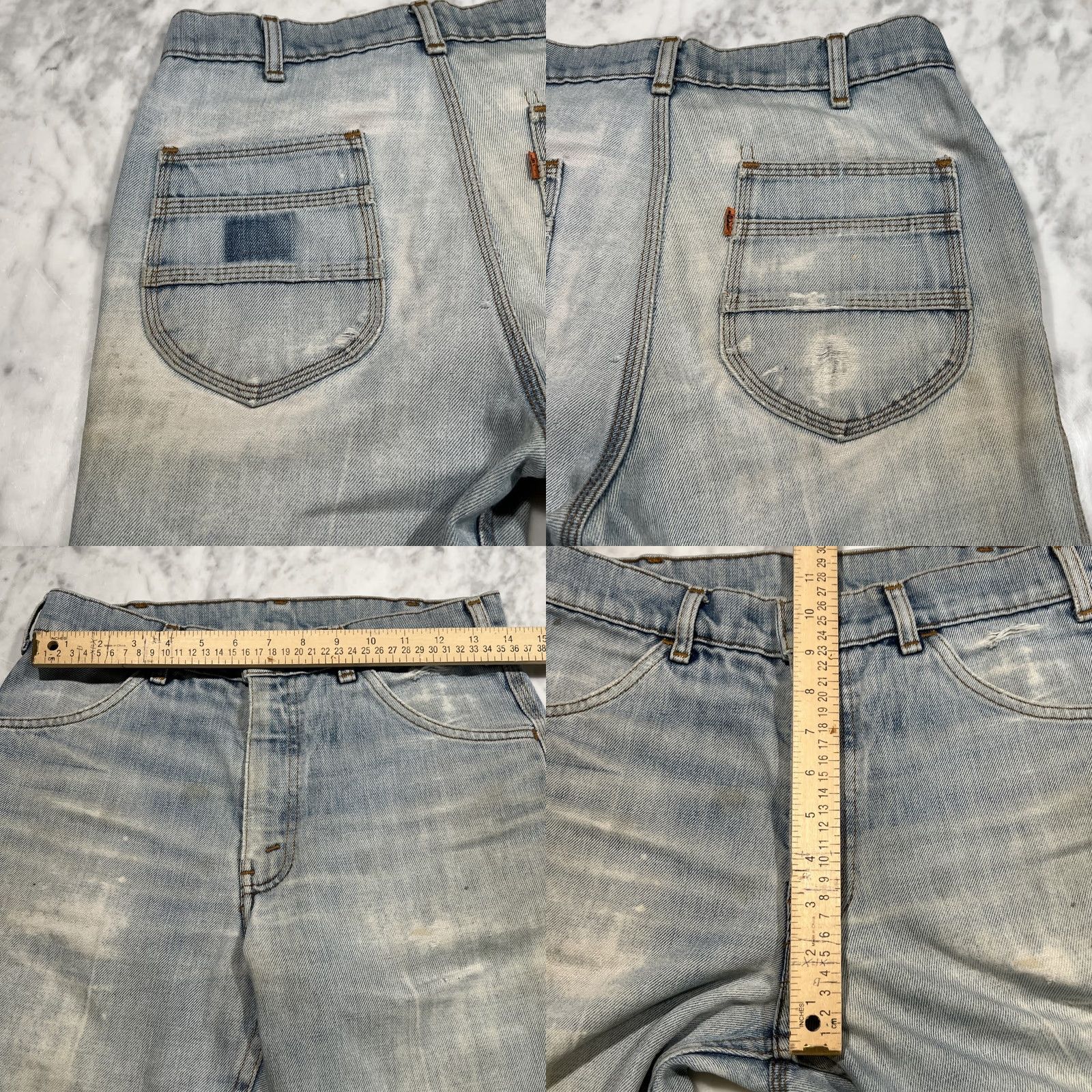 Levi's VINTAGE Levi’s 207 Orange Tab Flare Bell Bottoms Womens W28 L33 Thrashed Faded Denim 1970s Womens Mens Boys? Size 28" / US 6 / IT 42 - 10 Thumbnail