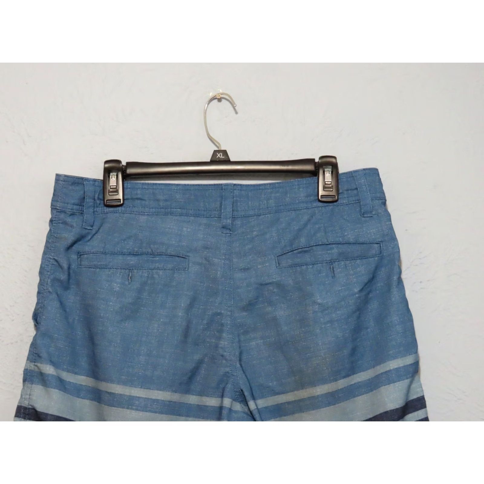 Mossimo VINTAGE Mossimo Supply Co Men’s Stripe Swim Board Hybrid Shorts Blue 32 Size US 32 / EU 48 - 7 Thumbnail