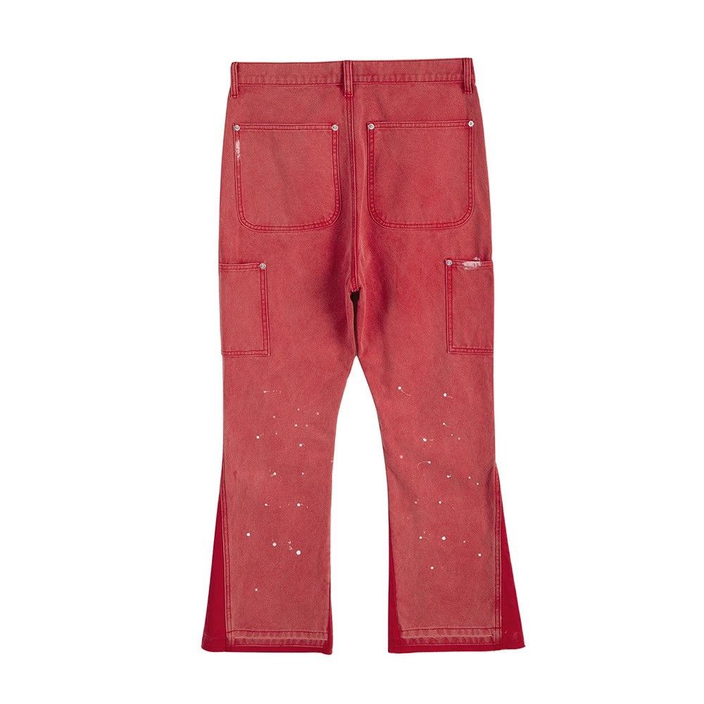 Japanese Brand Spliced Speckled Ink Micro Flare Pant Jeans Size US 33 - 4 Thumbnail