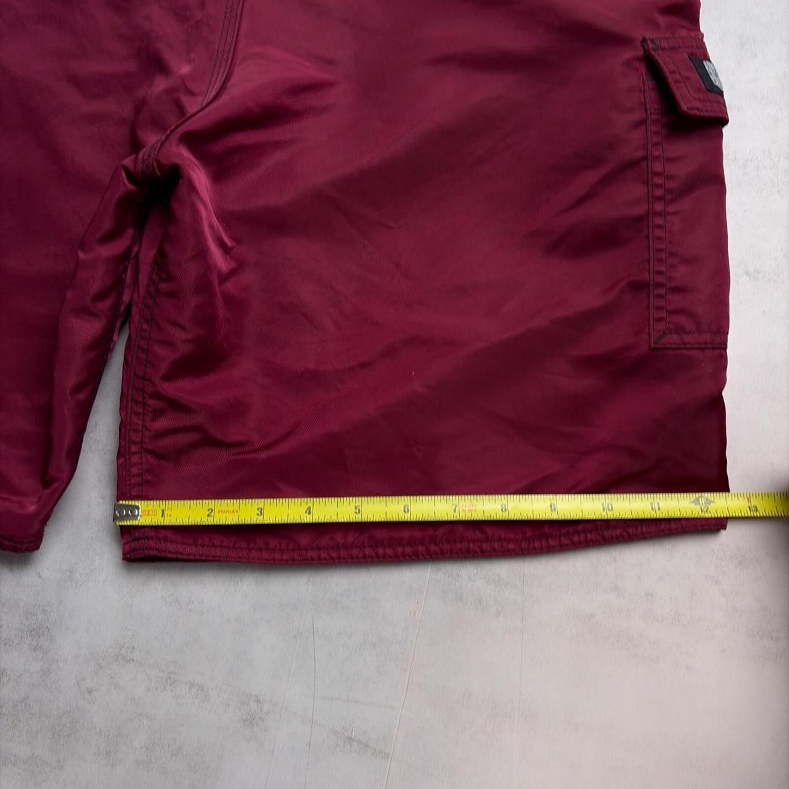 Quiksilver Vintage Burgundy Quiksilver Surf Grunge Baggy Board Shorts Size US 32 / EU 48 - 8 Thumbnail