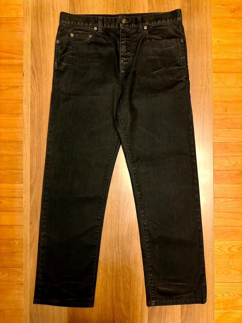 Saint Laurent Paris Saint Laurent Paris 22ss poster black straight cropped flo Size US 29 - 1 Thumbnail