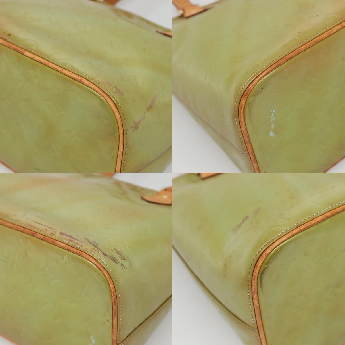 Louis Vuitton LOUIS VUITTON Monogram Vernis Houston Hand Bag Baby Blue Size ONE SIZE - 10 Thumbnail