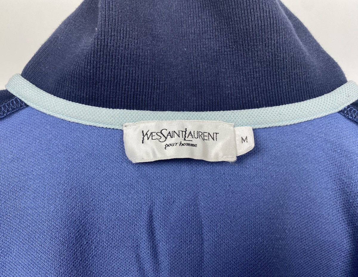 Saint Laurent Paris Yves Saint Laurent Striped Polo Shirt Big Logo YSL Preppy Size US M / EU 48-50 / 2 - 5 Thumbnail