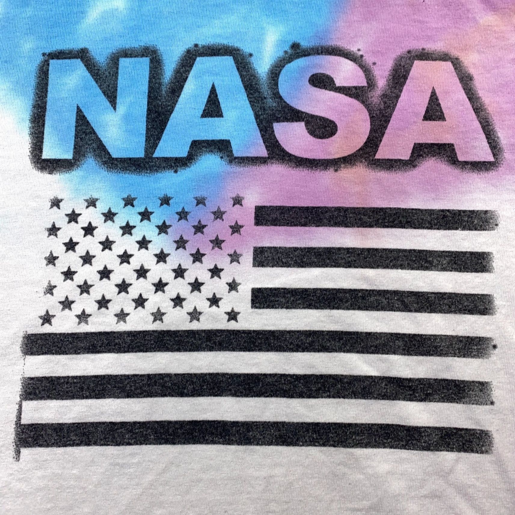 NASA NASA BuzzAldrin Shirt Mens Large White Red Blue Tie Dye USA Space Size US L / EU 52-54 / 3 - 4 Thumbnail