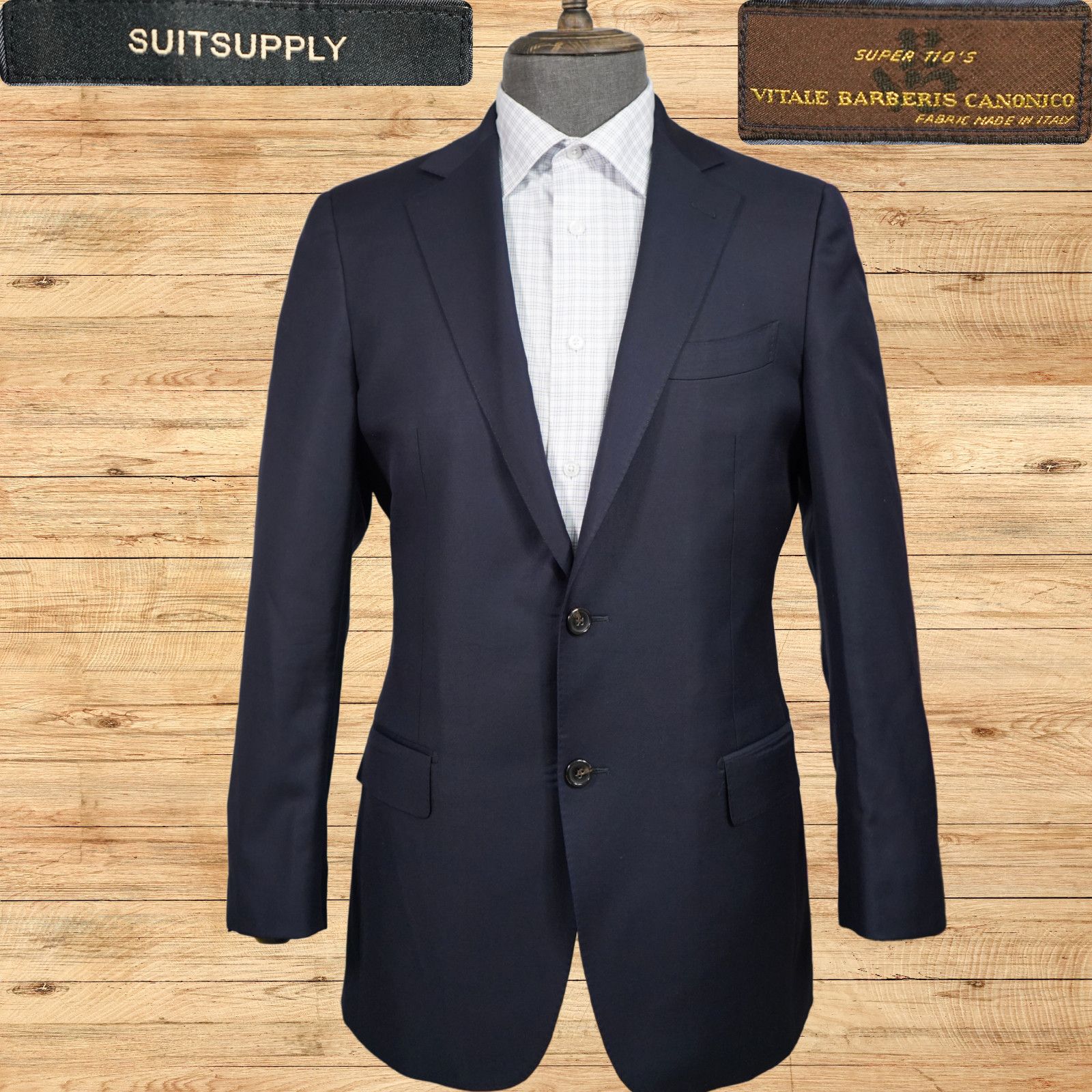 Suitsupply Suitsupply Suit Jacket Mens 36R Navy Super 110s Wool Vitale Size 36R - 1 Thumbnail