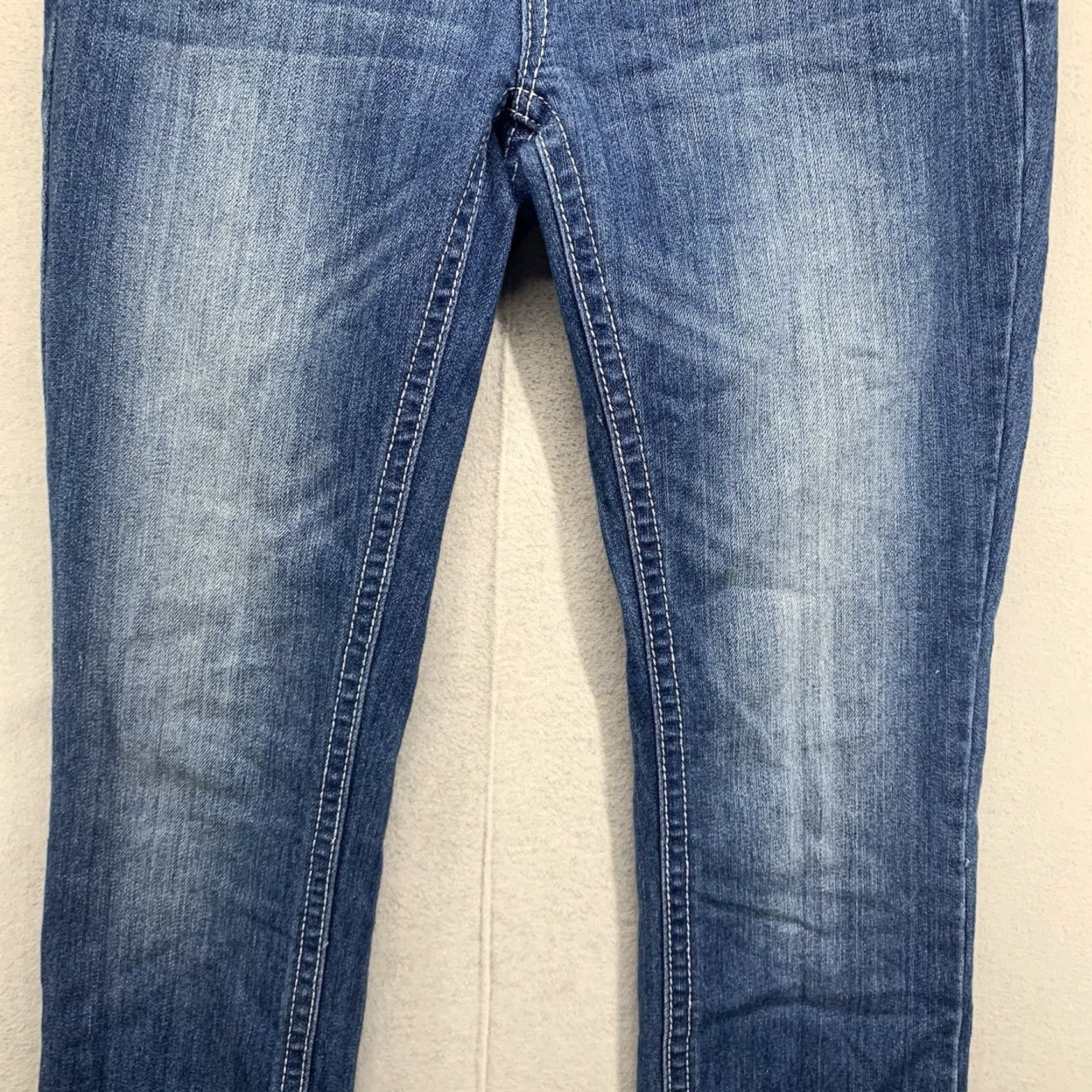 Vintage VINTAGE Zco Women's Skinny Jeans Size 5 Blue 5-Pocket Embroidered Back Pockets Stretch Denim Size 27" / US 4 / IT 40 - 6 Thumbnail