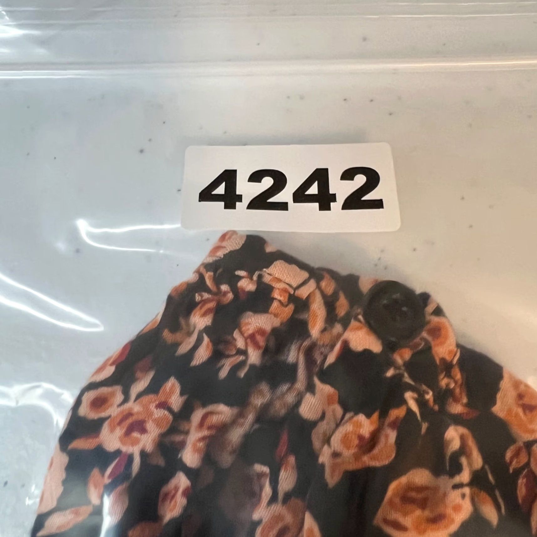 Vintage Motel Shirt Cropped Floral Long Sleeve Black & Orange Womens Medium Size M / US 6-8 / IT 42-44 - 8 Thumbnail