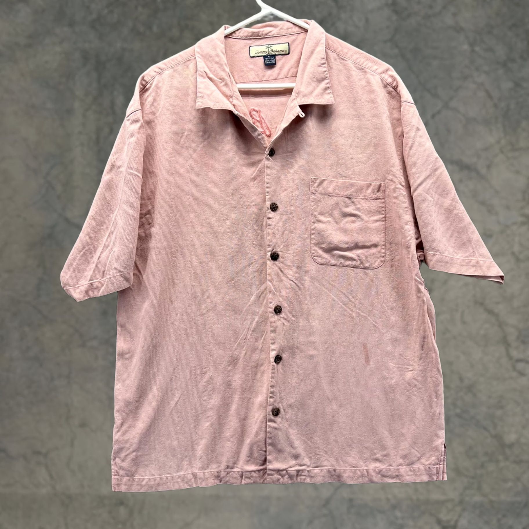 Tommy Bahama Tommy Bahama Shirt Mens XL Pink Silk Camp Short Sleeve Button Front Casual Size US XL / EU 56 / 4 - 1 Thumbnail