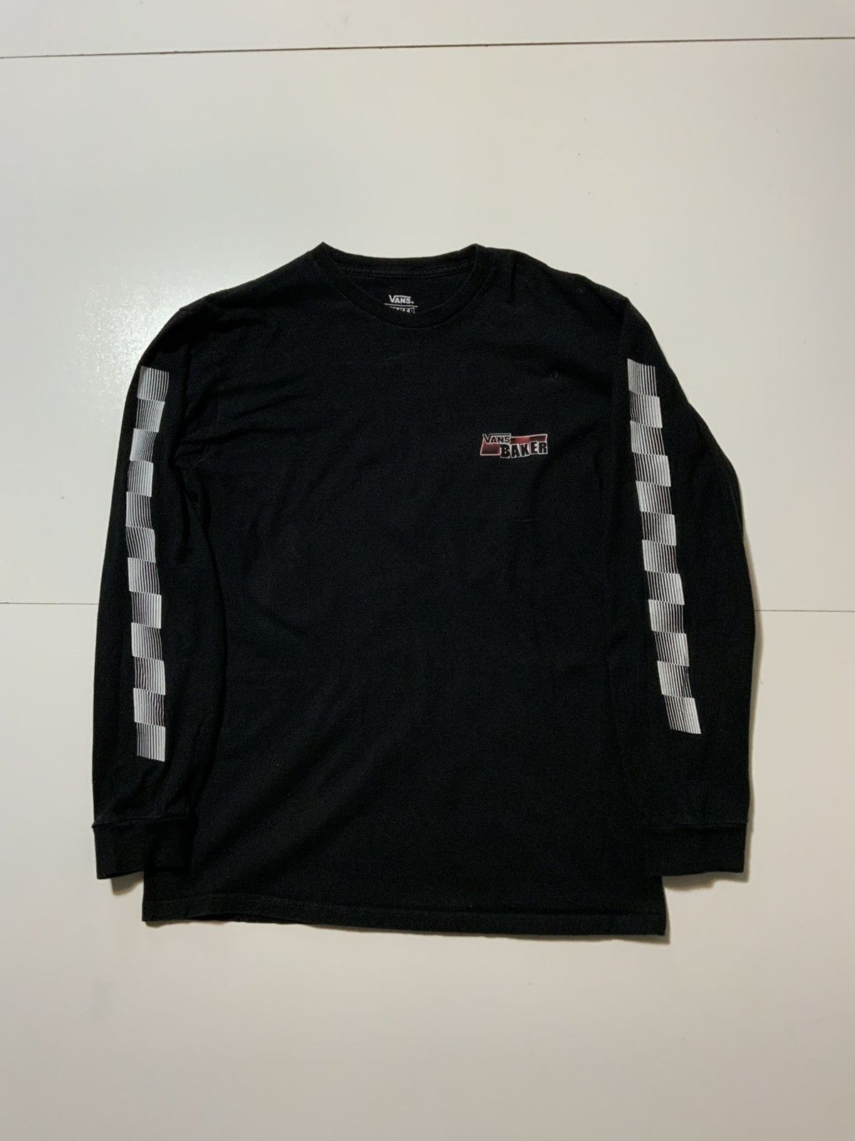 Vans Vans X Baker Skateboards Racing Black Graphic L/S T-Shirt Size US M / EU 48-50 / 2 - 2 Thumbnail