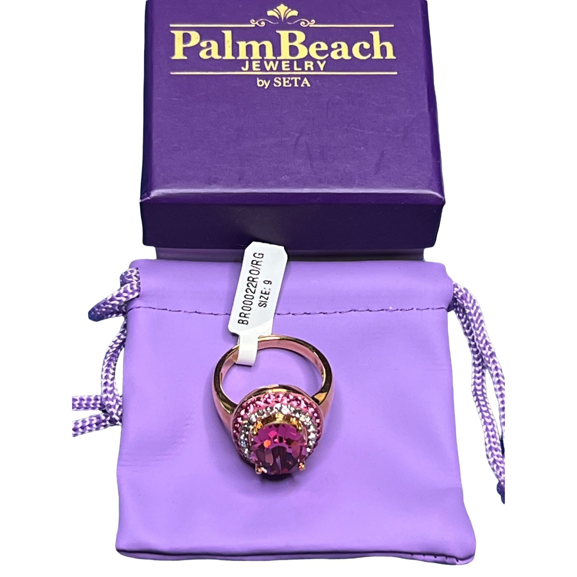 Other Seta Palm Beach Jewelry Ring Bronze Wash Pink Clear CZ Size Size ONE SIZE - 4 Thumbnail
