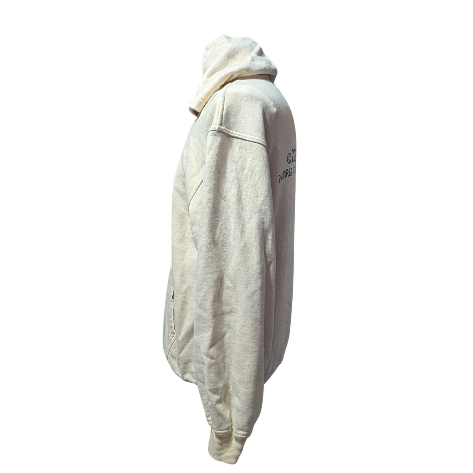Unknown London De Rigueur 2022 Graphic Hoodie Cream Men’s Size S USED Size US S / EU 44-46 / 1 - 3 Thumbnail