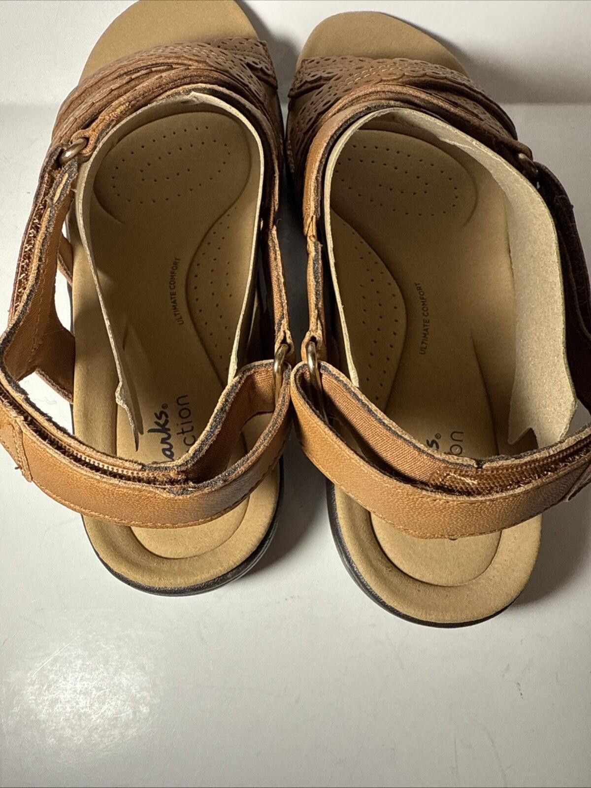 Clarks Clarks Laurieann Rena Brown Leather Strappy Slingback Sandal Size US 11 / IT 41 - 4 Thumbnail