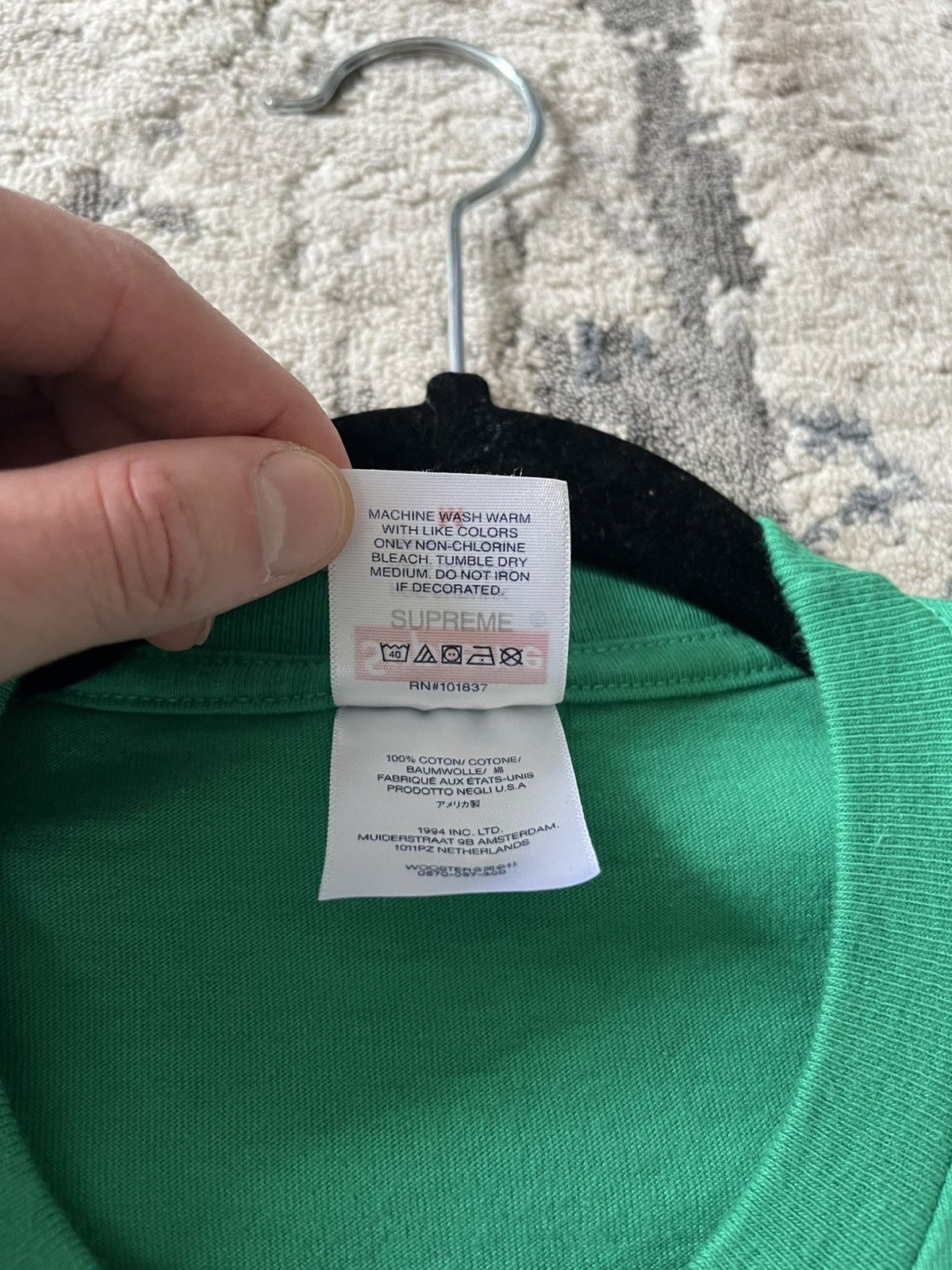 Supreme Supreme Warm Up Tee Green FW23 Size US M / EU 48-50 / 2 - 4 Thumbnail