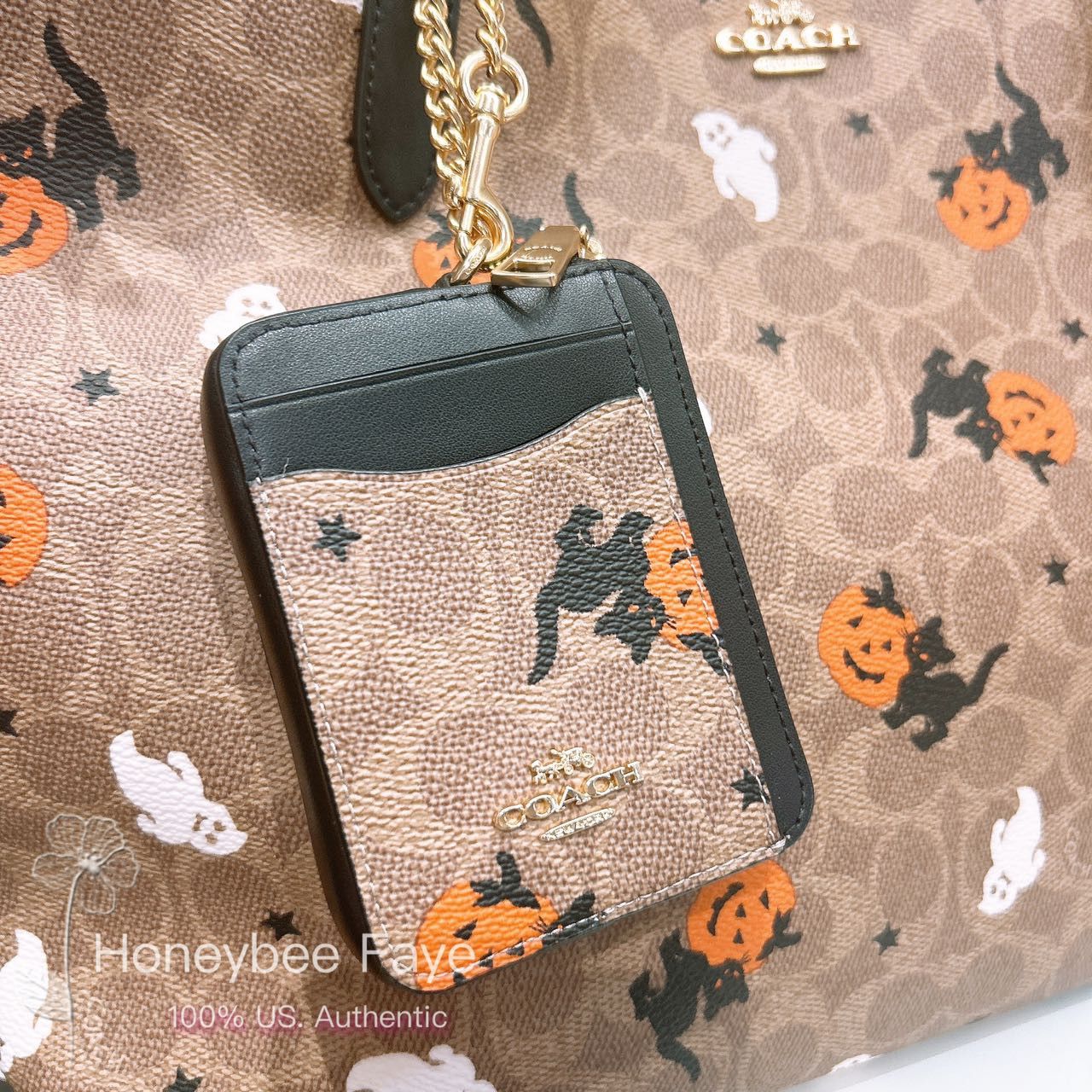 Coach Zip Card Case In Signature Canvas With Halloween CW886 Size ONE SIZE - 7 Thumbnail