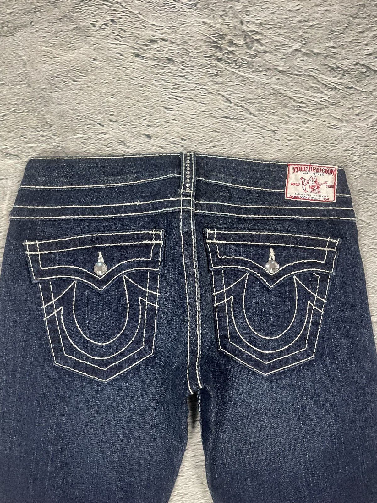 True Religion True Religion blue jeans white thick stitching Billy Disco Size 30" / US 8 / IT 44 - 2 Thumbnail