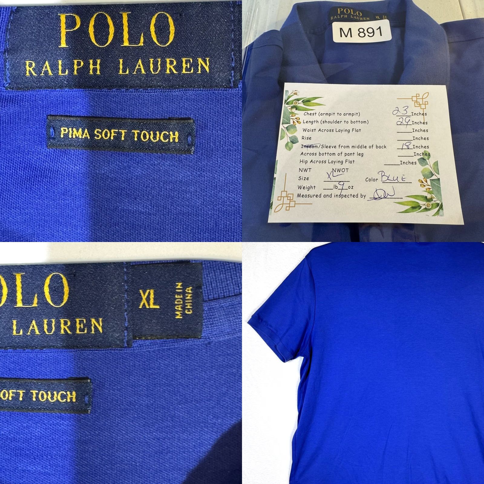 Polo Ralph Lauren Polo Ralph Lauren Shirt Men XL Blue 100 Percent Cotton Soft Touch Short Sleeve Size US XL / EU 56 / 4 - 8 Thumbnail