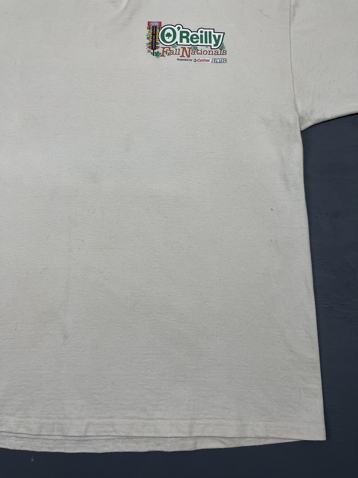 Jerzees 2002 O'Reilly Fall Nations Drag Nascar Vintage T-shirt Size US XL / EU 56 / 4 - 9 Thumbnail