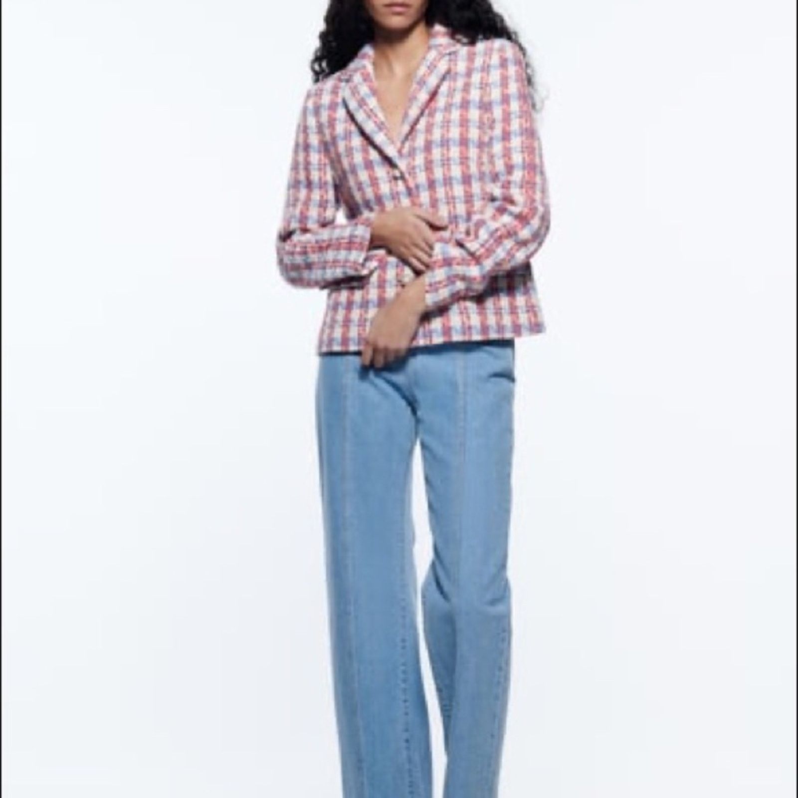 Zara ZARA PEARL BUTTON TEXTURED JACKET MULTICOLORED Size XS / US 0-2 / IT 36-38 - 14 Thumbnail