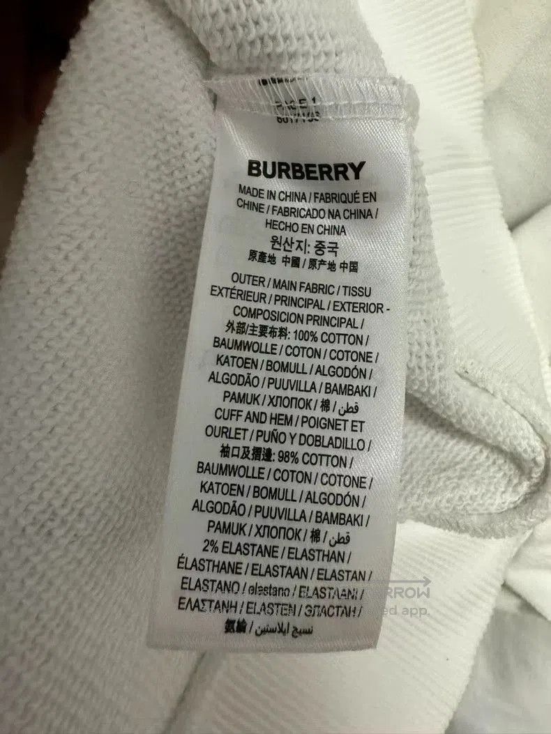 Burberry Burberry Logo Print White Hoodie. Size US S / EU 44-46 / 1 - 4 Thumbnail