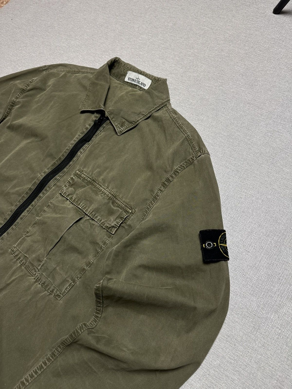 Massimo Osti Stone Island Garment Dyed Zip Overshirt Size US M / EU 48-50 / 2 - 2 Thumbnail