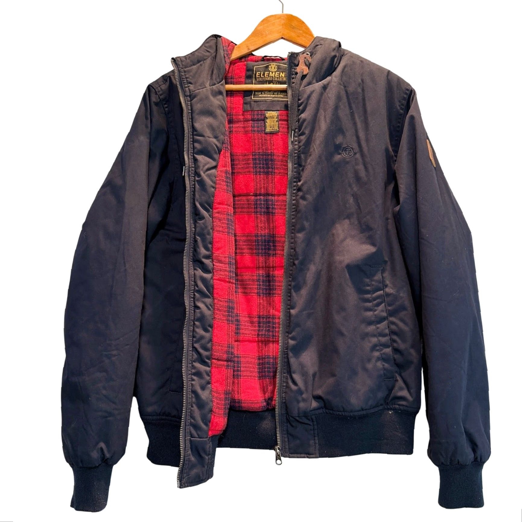 Element Element Wolfeboro Collection Jacket Mens M Blue Plaid Lined Hooded Zip Up Size US M / EU 48-50 / 2 - 2 Thumbnail