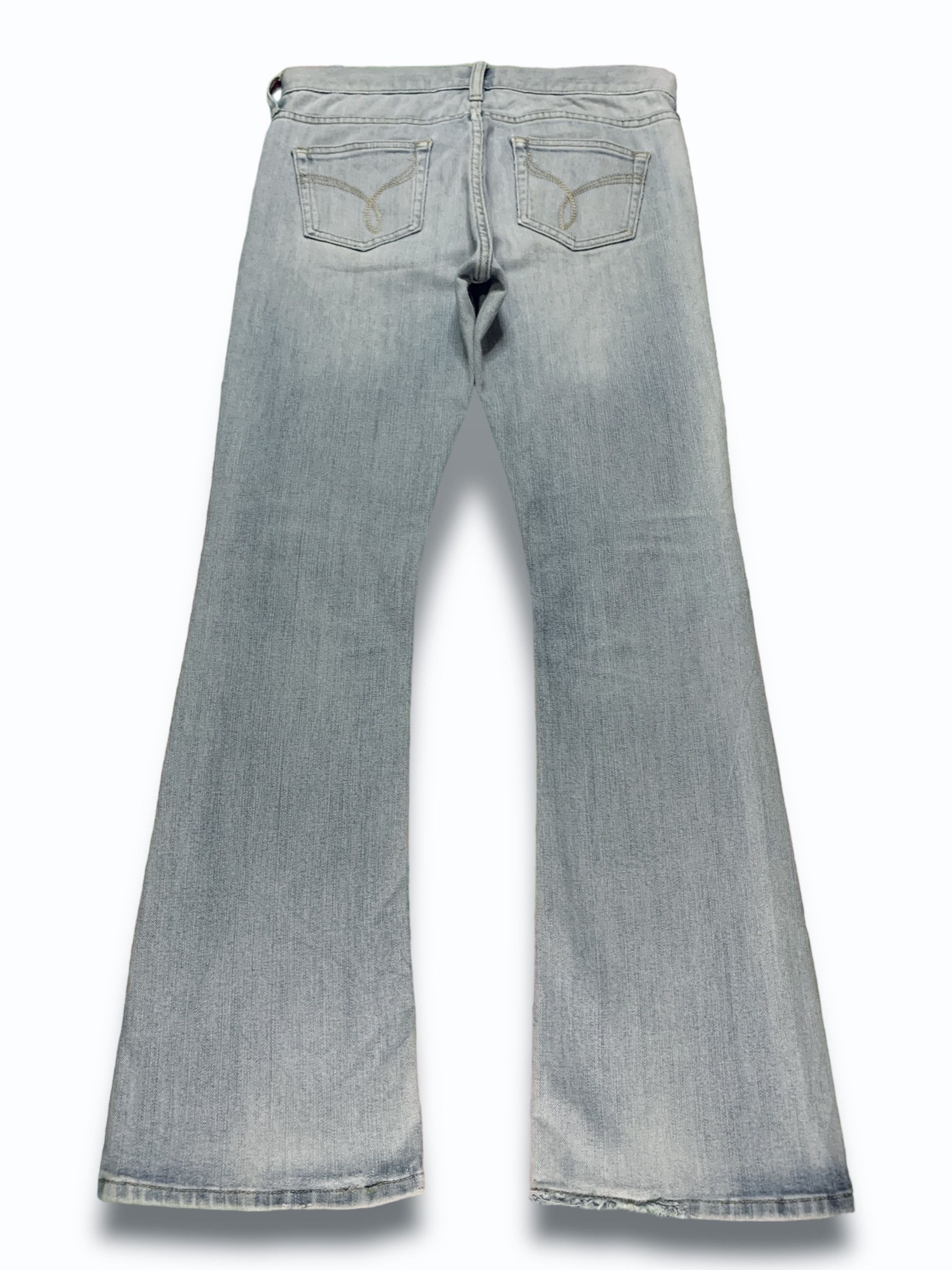 Japanese Brand Vintage Japanese Brand Light Wash Distressed Flare Jeans Size US 32 / EU 48 - 2 Thumbnail