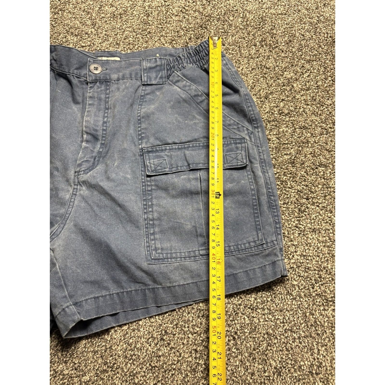 Vintage Talos Cargo Shorts 40 Utility Pockets Khaki Cotton Outdoor Casual Blue - Vintage Size US 40 / EU 56 - 6 Thumbnail
