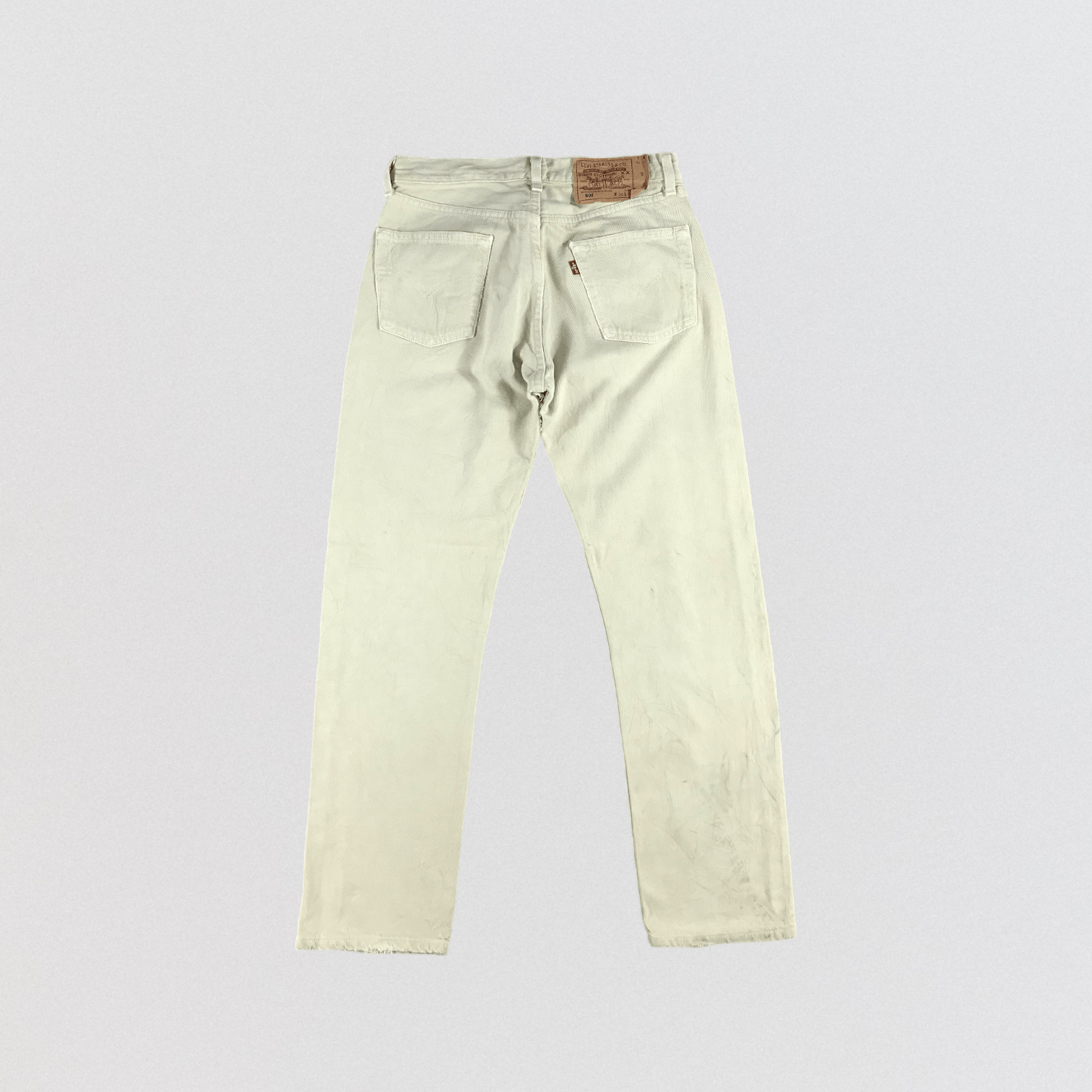 Levi's 90s Vintage Cream Levis 501 Jeans-JM2663 Size US 30 / EU 46 - 2 Thumbnail
