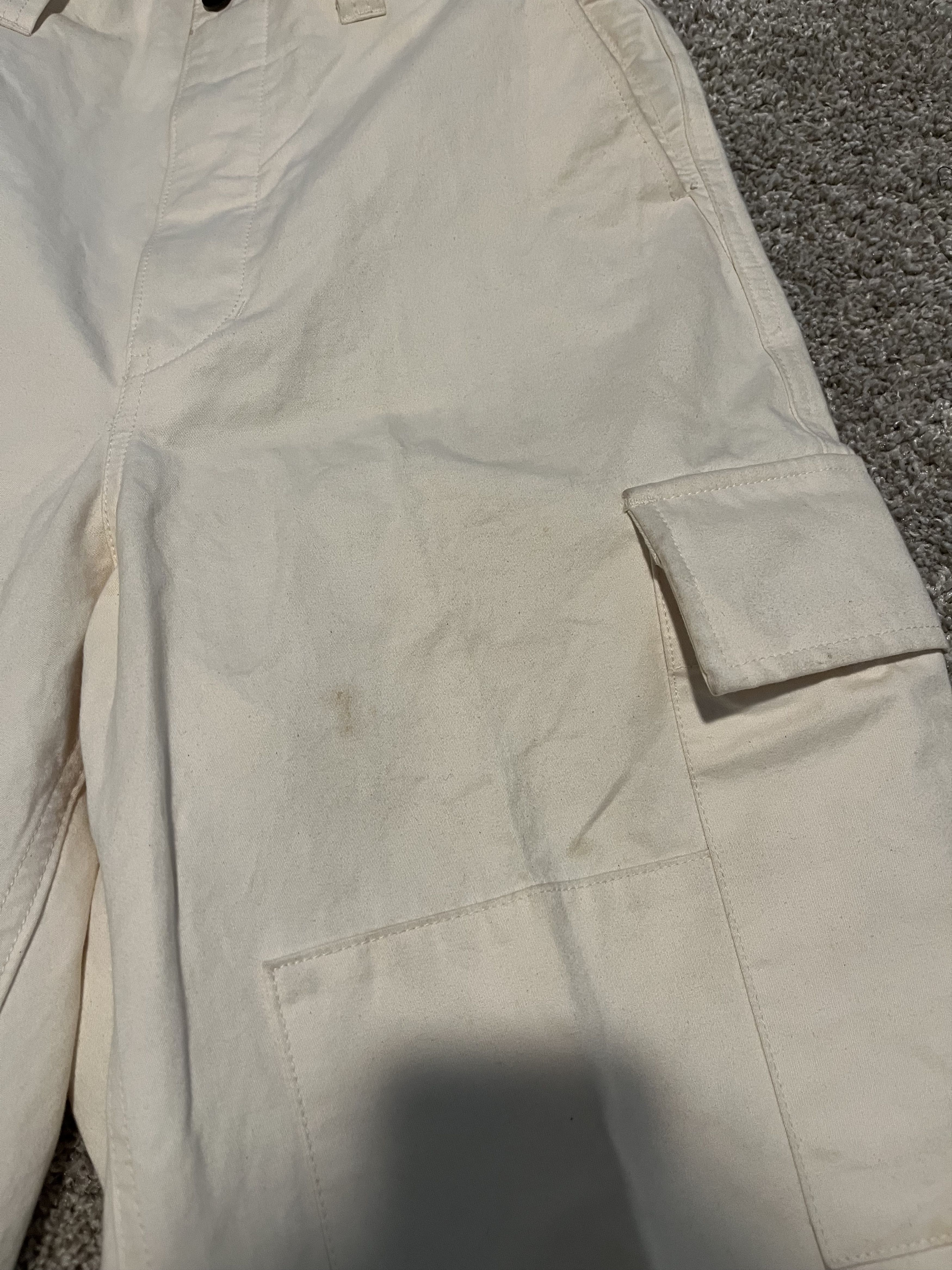 Other Amachi. Double Knee Cargo Pants Off-White (30/31 inch) Size US 30 / EU 46 - 3 Thumbnail