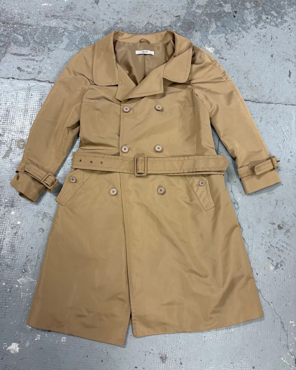 Prada SS2007 Prada Beige Trench Coat Jacket Size S / US 4 / IT 40 - 1 Thumbnail