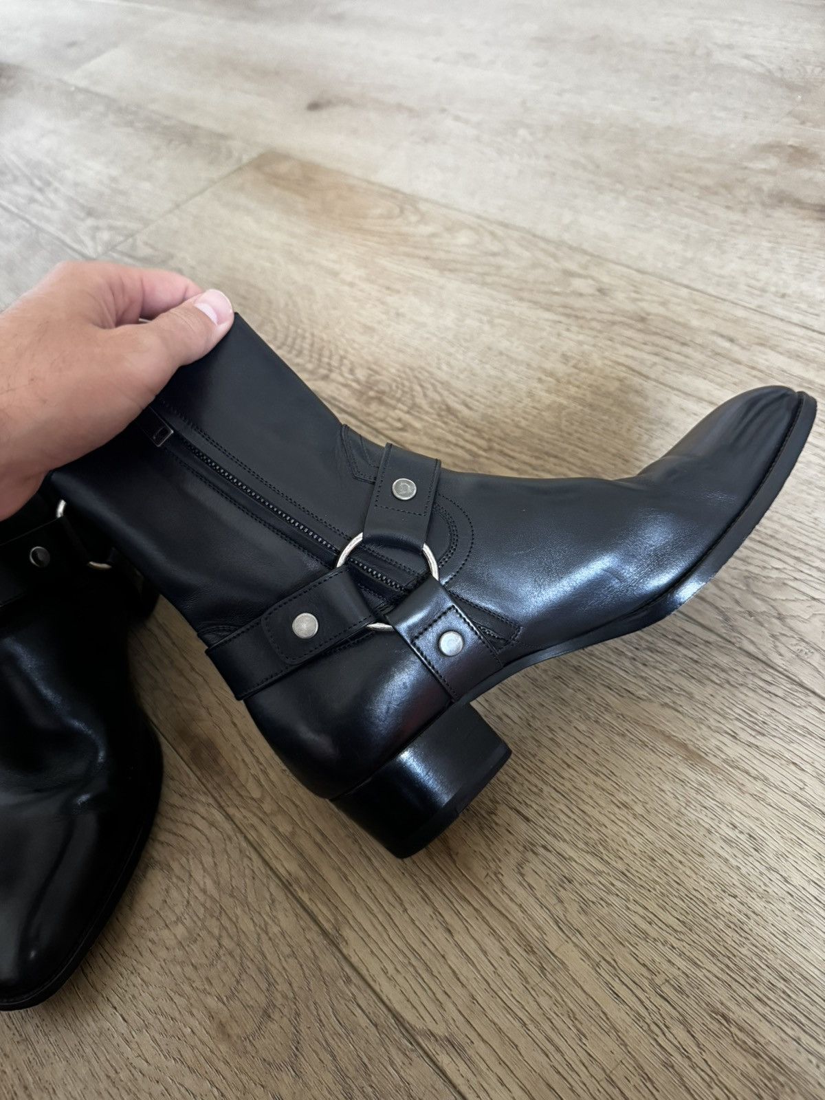 Saint Laurent Paris Leather harness wyatts Size US 7 / EU 40 - 4 Thumbnail