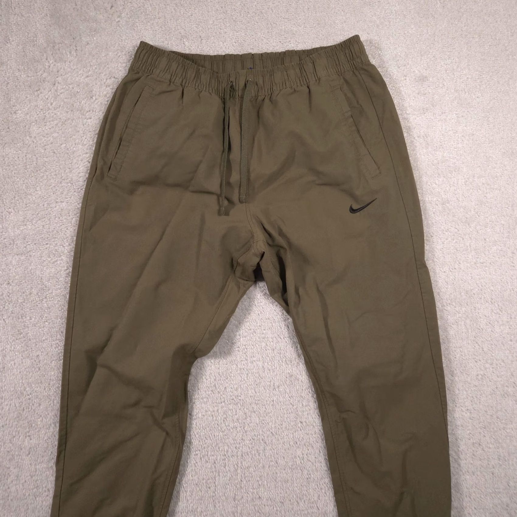 Nike Nike Womens Large Green Woven Joggers Elastic Waist Swoosh Athletic Casual Pants Size 36" / US 14 / IT 50 - 5 Thumbnail