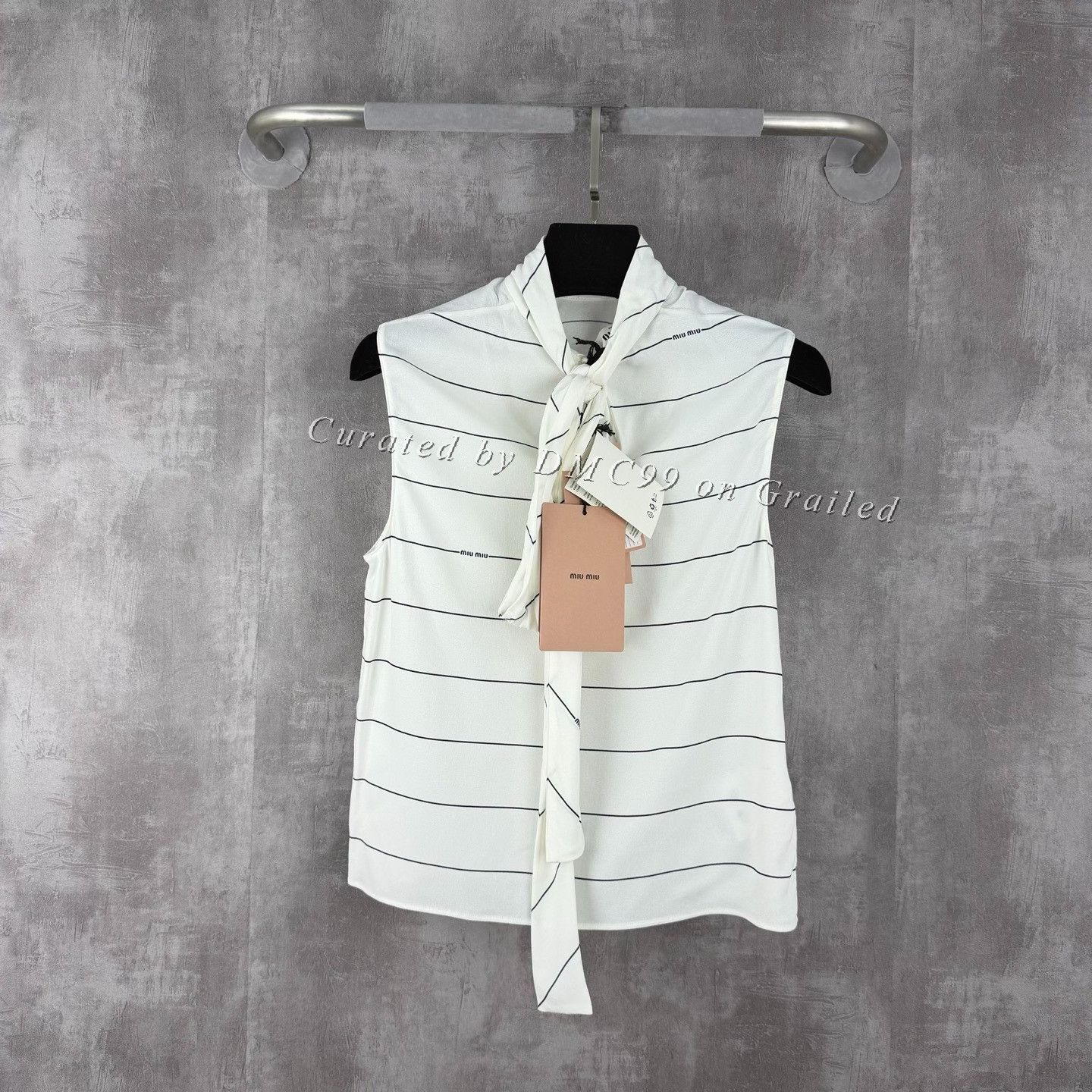 Miu Miu MiuMiu Black Sleeveless Sash Top Size S / US 4 / IT 40 - 1 Thumbnail
