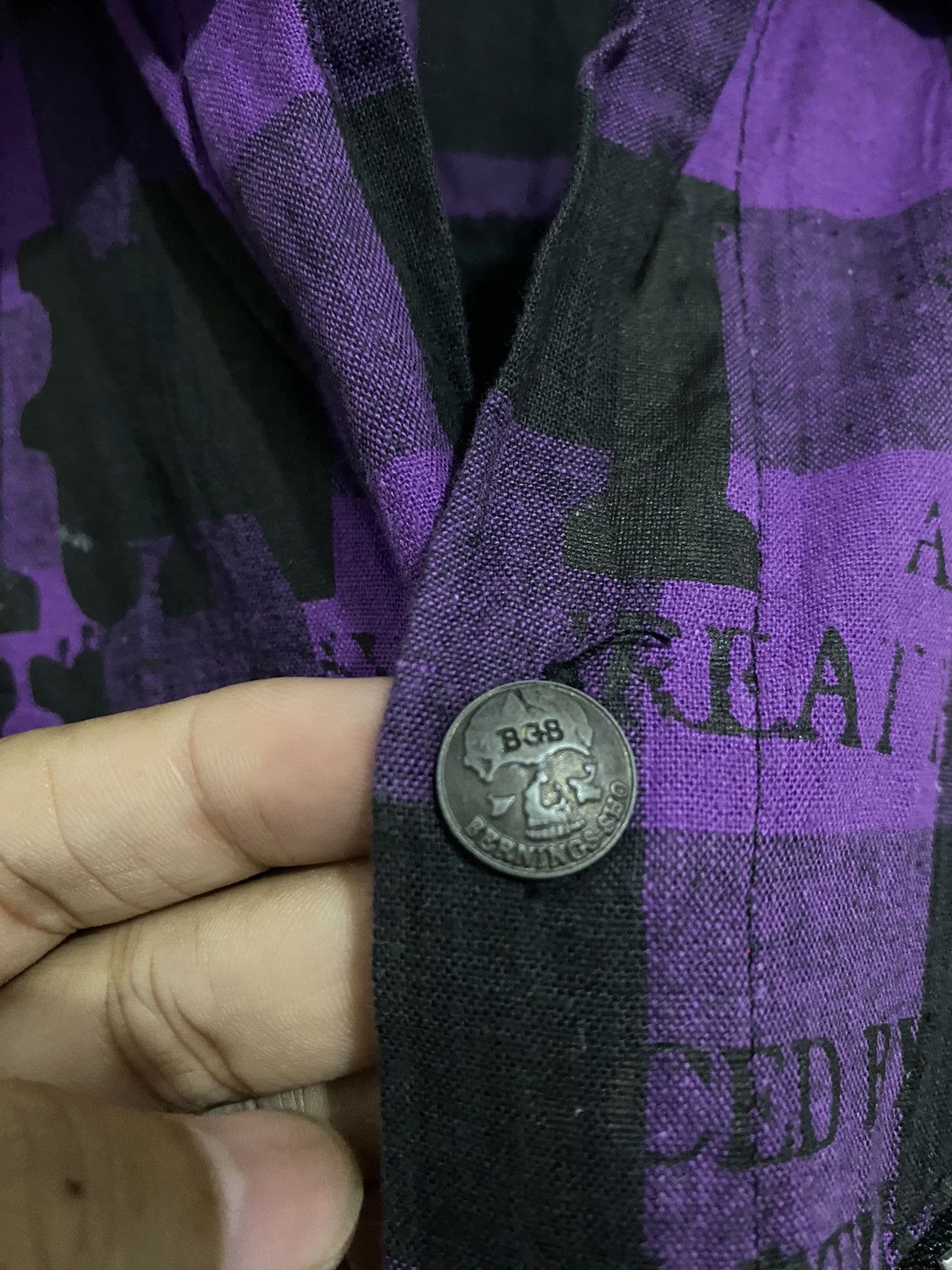If Six Was Nine × Japanese Brand × Le Grande Bleu (L.G.B.) 💸BINDINGOFFER💸Berning sho Poem Skull Patched Ifsixwasnine Size US M / EU 48-50 / 2 - 5 Thumbnail
